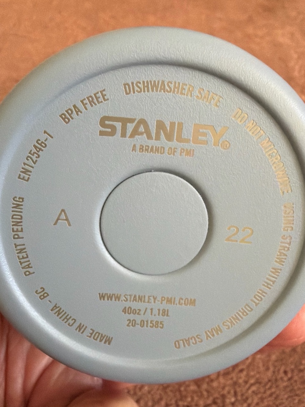 Stanley Light Blue Insulated Travel Mug / Handle and Straw tumbler 40oz tumbler - Picture 3 of 5